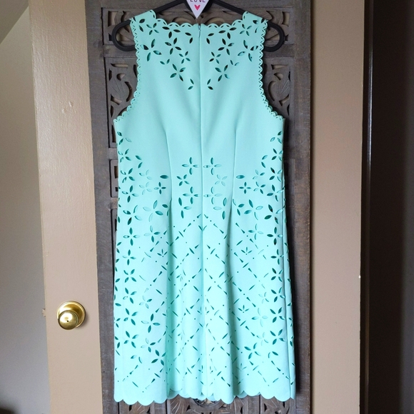 Teal Cut-Out Dress 👗 2 Piece - Picture 3 of 7